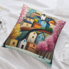 Funda de Almohada de Peluche Impresa de Doble Cara de 45x45 cm (18x18 pulgadas)