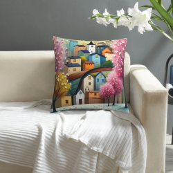 Coussin en Peluche Imprimé Double Face 45x45 cm (18x18 pouces)