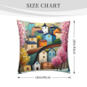 Funda de Almohada de Peluche Impresa de Doble Cara de 45x45 cm (18x18 pulgadas)