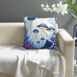 Funda de Almohada con Tema Oceánico Onírico - Okomall