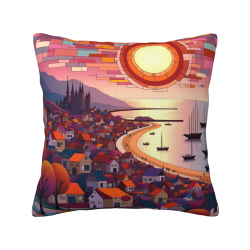 18x18 Zoll Reversibles Kissenbezug mit Fleece-Print