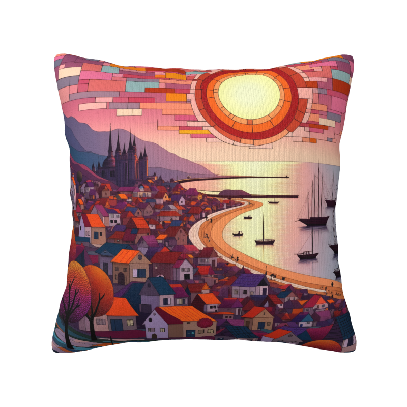 Housse de coussin en peluche imprimée recto-verso 18x18 pouces