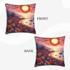 Housse de coussin en peluche imprimée recto-verso 18x18 pouces
