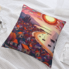 Housse de coussin en peluche imprimée recto-verso 18x18 pouces