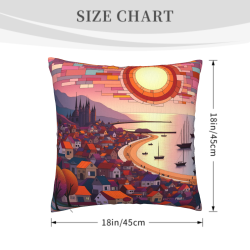 18x18英寸雙面毛絨印花抱枕套