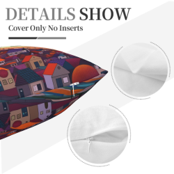 Housse de coussin en peluche imprimée recto-verso 18x18 pouces