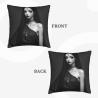 45x45 cm Funda de cojín de felpa de doble cara con patrón de belleza de estilo oscuro