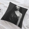 45x45 cm Funda de cojín de felpa de doble cara con patrón de belleza de estilo oscuro