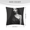 45x45 cm Funda de cojín de felpa de doble cara con patrón de belleza de estilo oscuro