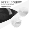 45x45 cm Coperta per Cuscini in Peluche Doppio Lato con Motivo di Bellezza in Stile Dark
