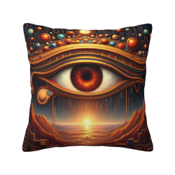 Coussin en Peluche Double Face Motif Œil Mystérieux 36x36 cm