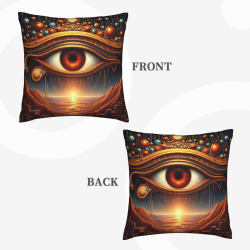 Funda de Almohada de Peluche de Doble Cara con Ojo Misterioso de 45x45 cm