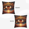 Funda de Almohada de Peluche de Doble Cara con Ojo Misterioso de 45x45 cm