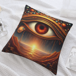Funda de Almohada de Peluche de Doble Cara con Ojo Misterioso de 45x45 cm