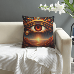Cuscino Plüsch a Doppio Lato 45x45 cm con Occhio Misterioso