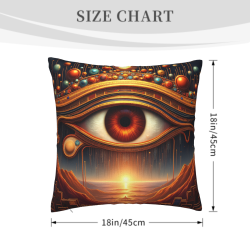 Cuscino Plüsch a Doppio Lato 45x45 cm con Occhio Misterioso
