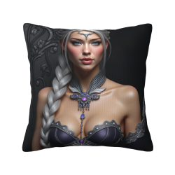 Funda de almohada de felpa de doble cara de 18x18 pulgadas con diseño de belleza fantástica