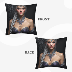 Funda de almohada de felpa de doble cara de 18x18 pulgadas con diseño de belleza fantástica