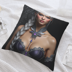 Funda de almohada de felpa de doble cara de 18x18 pulgadas con diseño de belleza fantástica
