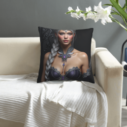 Funda de almohada de felpa de doble cara de 18x18 pulgadas con diseño de belleza fantástica