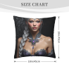 Funda de almohada de felpa de doble cara de 18x18 pulgadas con diseño de belleza fantástica