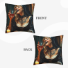 Coussin en Peluche Double Face avec Motif Unique de Nonne Tatouée 18x18 Pouces
