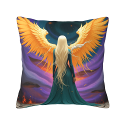 Housse de Coussin de 45.7 x 45.7 cm Double Face avec Motif d'Ange