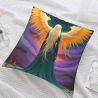 Housse de Coussin de 45.7 x 45.7 cm Double Face avec Motif d'Ange