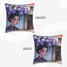 Housse de coussin en peluche recto-verso 18x18 pouces - Beauté classique et fleurs épanouies