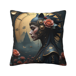 Funda de Almohada de Peluche Impresa de Doble Cara de 45x45 cm (18x18 pulgadas)