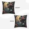 Funda de Almohada de Peluche Impresa de Doble Cara de 45x45 cm (18x18 pulgadas)