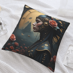 Funda de Almohada de Peluche Impresa de Doble Cara de 45x45 cm (18x18 pulgadas)