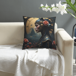 Funda de Almohada de Peluche Impresa de Doble Cara de 45x45 cm (18x18 pulgadas)