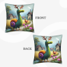 Funda de Almohada de Peluche de Doble Cara con Patrón de Dragón de Dibujos Animados de 45x45 cm