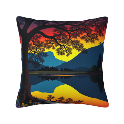 18x18 Zoll Doppelseitiger Plüsch-Kissenbezug mit All-over-Druck