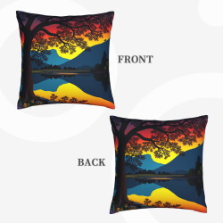Funda de almohada de felpa de doble cara impresa en su totalidad de 18x18 pulgadas