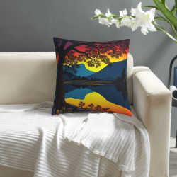 18x18 Zoll Doppelseitiger Plüsch-Kissenbezug mit All-over-Druck