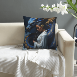 Funda de Almohada de Peluche con Patrón de Dragón Onírico - Okomall