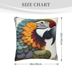 Funda de almohada de loro - 18x18 pulgadas | Okomall