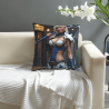 Funda de Almohada de Felpa Doble Cara de 18x18 Pulgadas con Diseño de Personaje de Juego