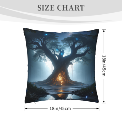 Mystic Forest Pillow Cover - 18x18 Inch | Okomall