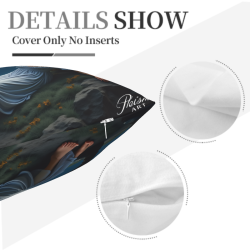 Cuscino decorativo in peluche doppio lato 45x45 cm con motivo di avventura di coppia
