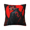 18x18 Inches Double - Sided Plush Pillow Cover with Stylish Samurai Pattern