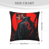 Copricuscino in peluche doppia faccia 18x18 pollici con motivo samurai elegante