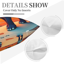 Funda de almohada de felpa doble cara de 18x18 pulgadas con diseño de elefante