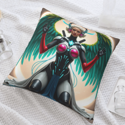 18x18英寸雙面毛絨個性圖案抱枕套