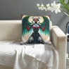 Copricuscino in peluche doppia faccia 18x18 pollici con motivo unico