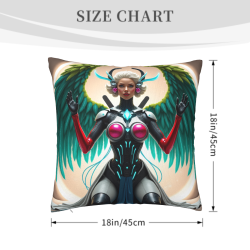 18x18英寸雙面毛絨個性圖案抱枕套