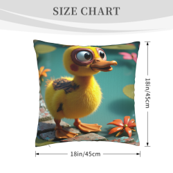 Plüschtier Enten Cartoon Doppelseitig 45x45 cm (18x18 Zoll)