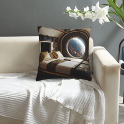 18x18 Inch Double - Sided Plush Space - Themed Pillowcase